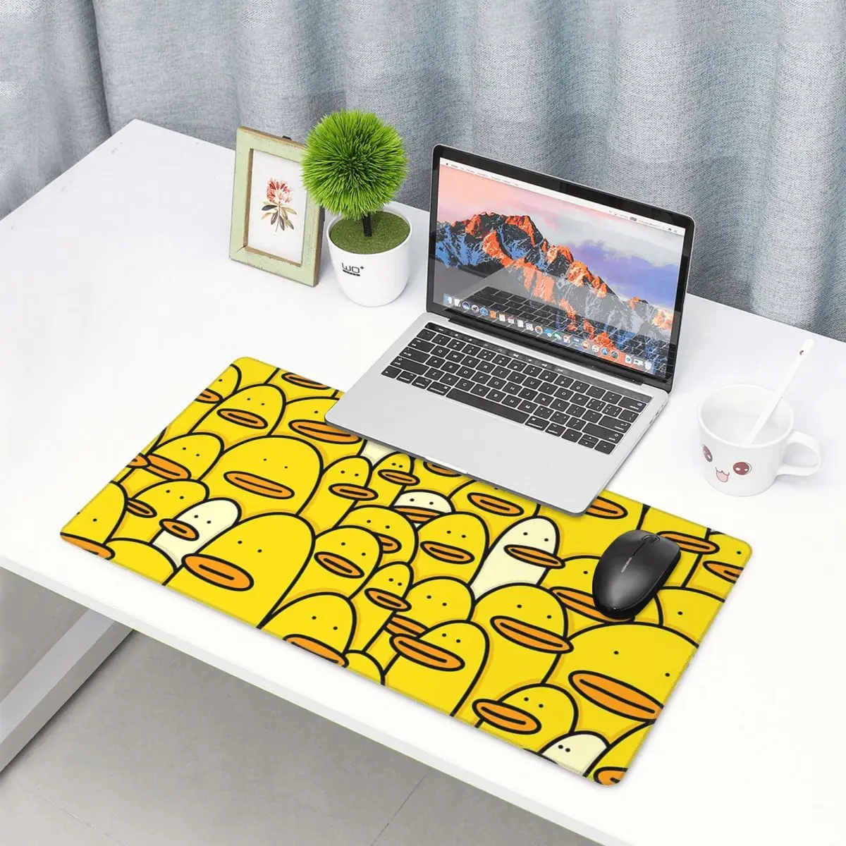 Yellow Laptop Accessories - Büyük Mouse Pad Karikatür Sarı Lastik