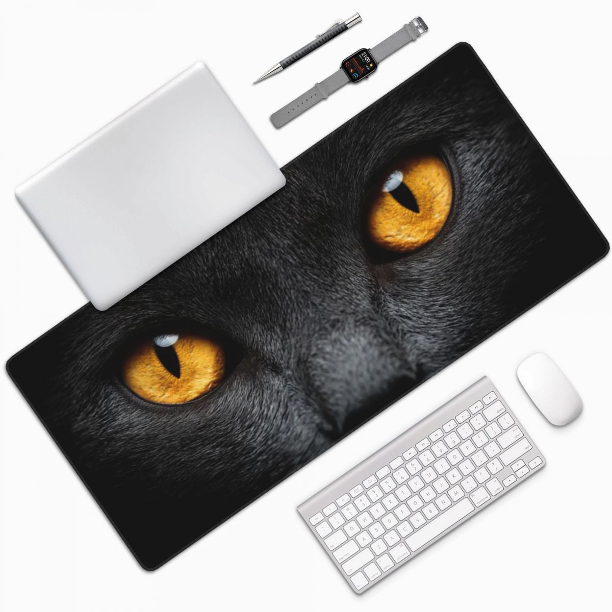 Yellow Laptop Accessories - Siyah Kedi Yüzü ve Sarı Gözler