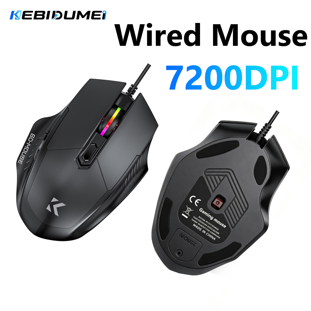 Laptop Electronics Accessories - KEBIDUMEI 7200 DPI Kablolu Fare 6