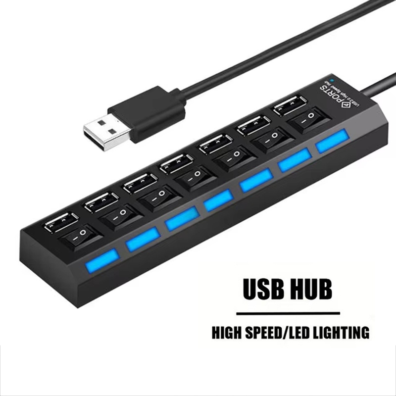Laptop Accessories Usb - 7 Port USB 2.0 Hub Splitter