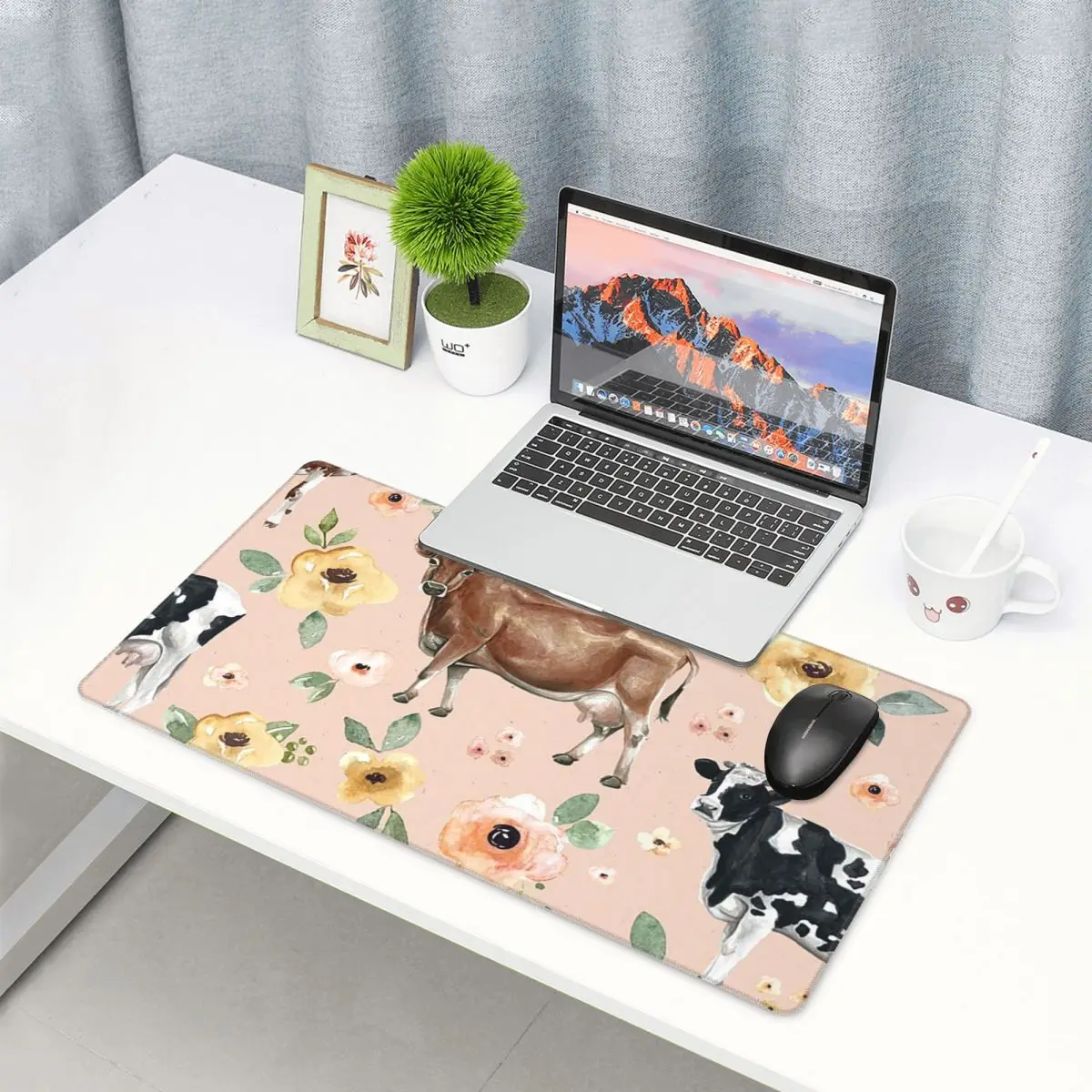 Büyük Mouse Pad İnek Çiçekli A - Yellow Laptop Accessories incelemesi ve fiyatı