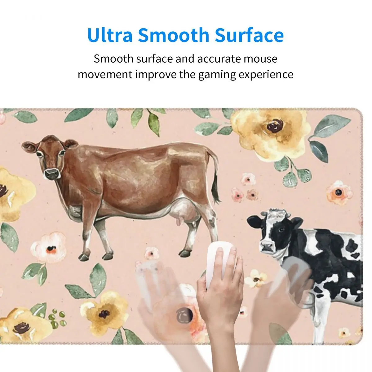 Büyük Mouse Pad İnek Çiçekli A - Yellow Laptop Accessories incelemesi ve fiyatı